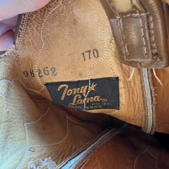 Vintage Tony Lama Black Label pre 1970 Boots Womens Size 7A - Picture 16 of 16